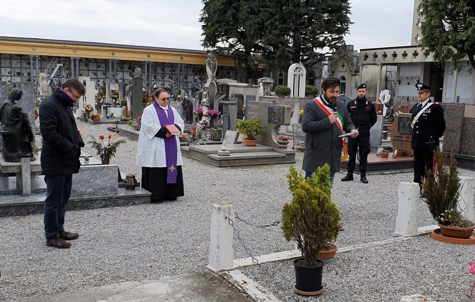 Agnadello, commemorazione al cimitero