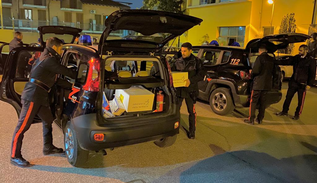 I carabinieri riforniscono farmacie e ospedali della provincia