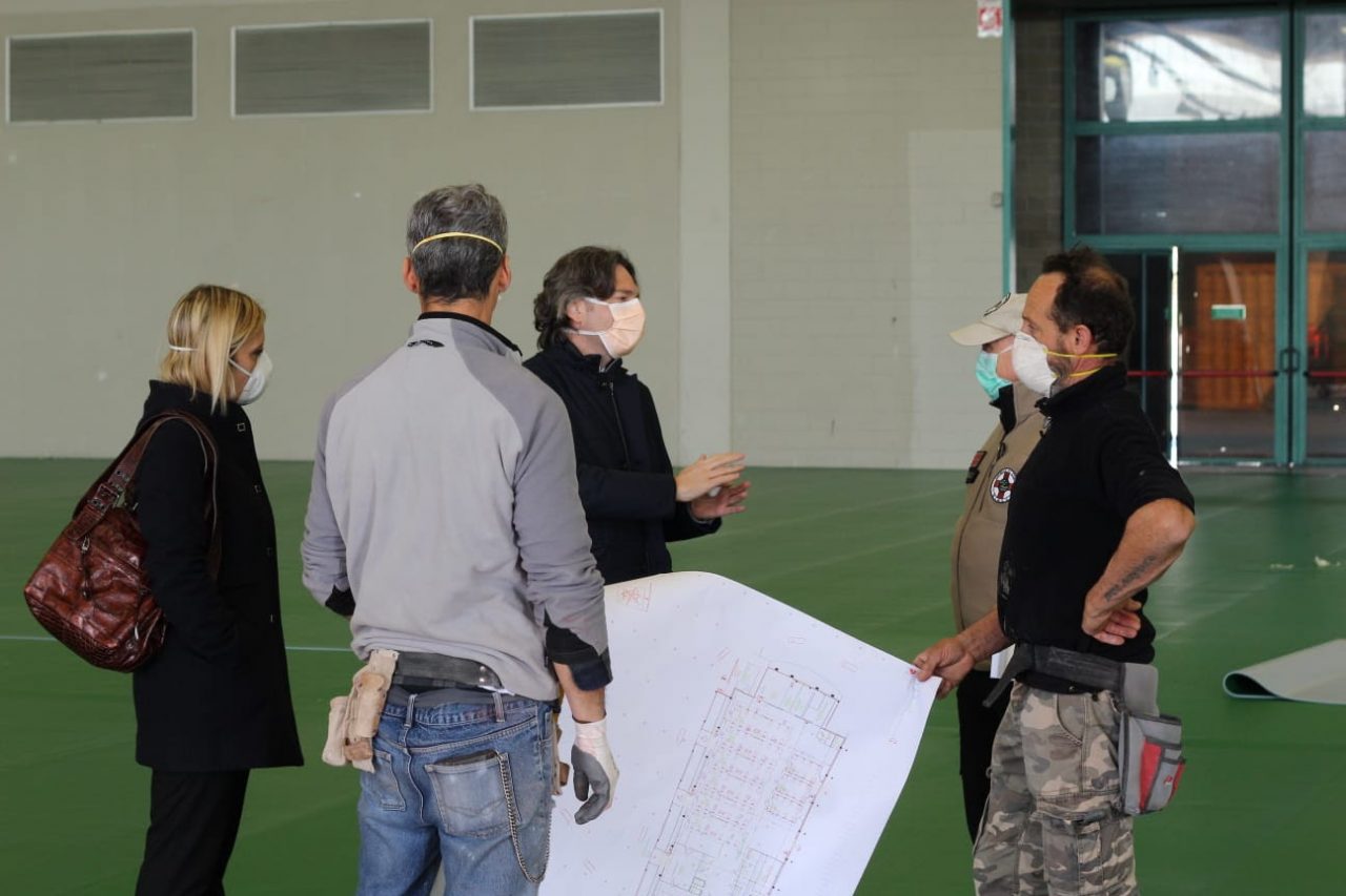 L’ospedale da campo di Bergamo sarà pronto in una settimana