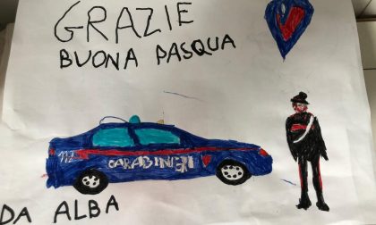 "Grazie", il disegno della piccola Alba commuove i carabinieri