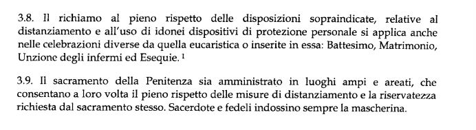 Protocollo Cei Governo messe con fedeli coronavirus fase 2