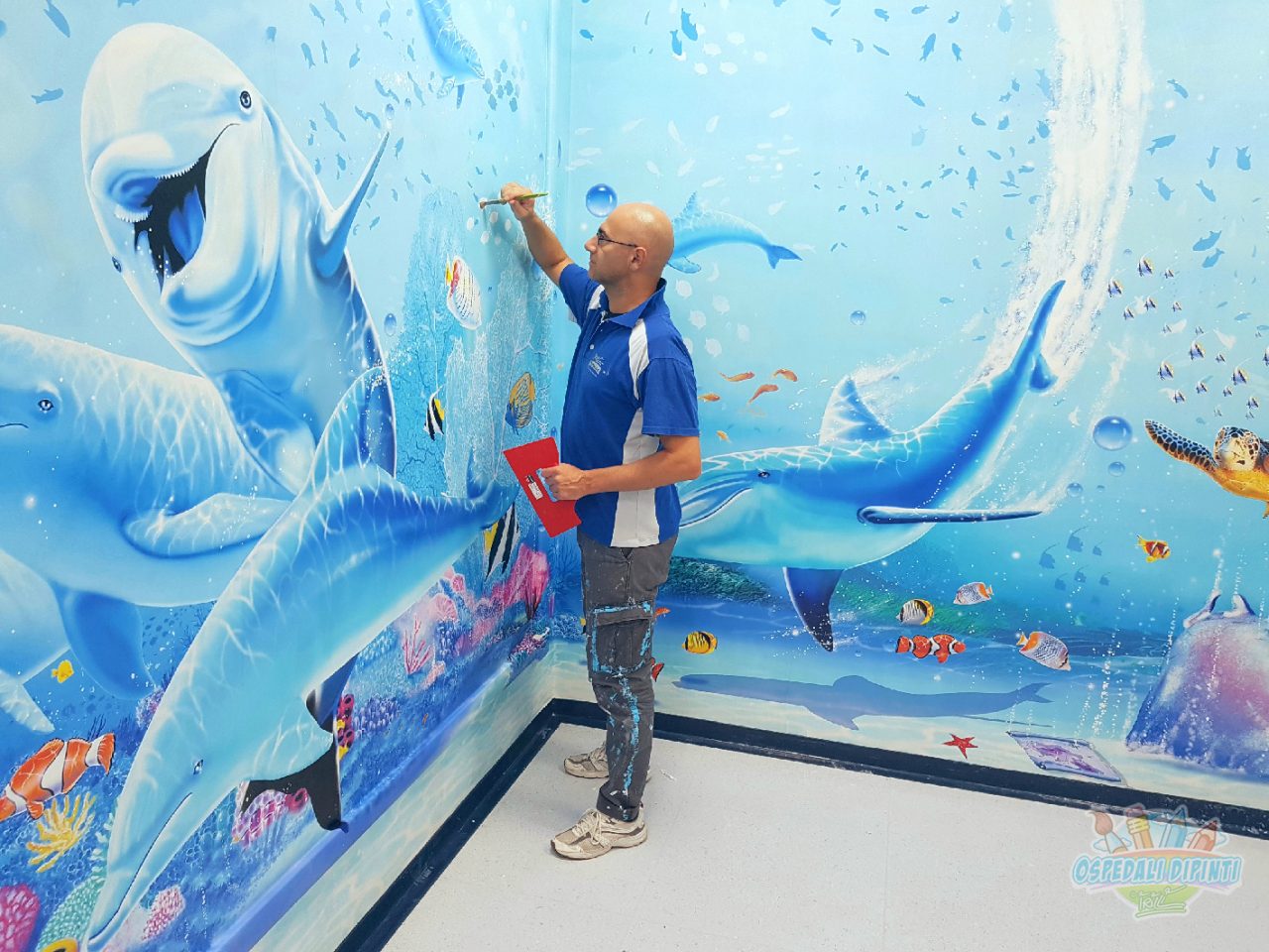 Un mare di colori contro la paura: Ospedali Dipinti dona tre separé ai reparti pediatrici FOTO