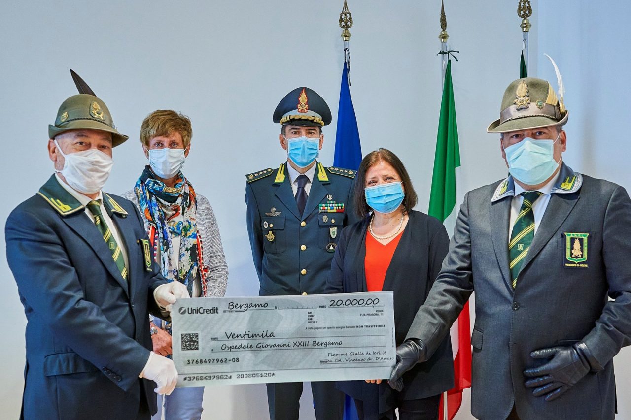 L’Associazione Nazionale Finanzieri d’Italia dona 20mila euro a favore dell’Ospedale Papa Giovanni XXIII