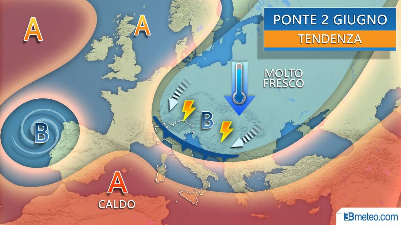 Ponte del 2 giugno in bilico tra sole e temporali