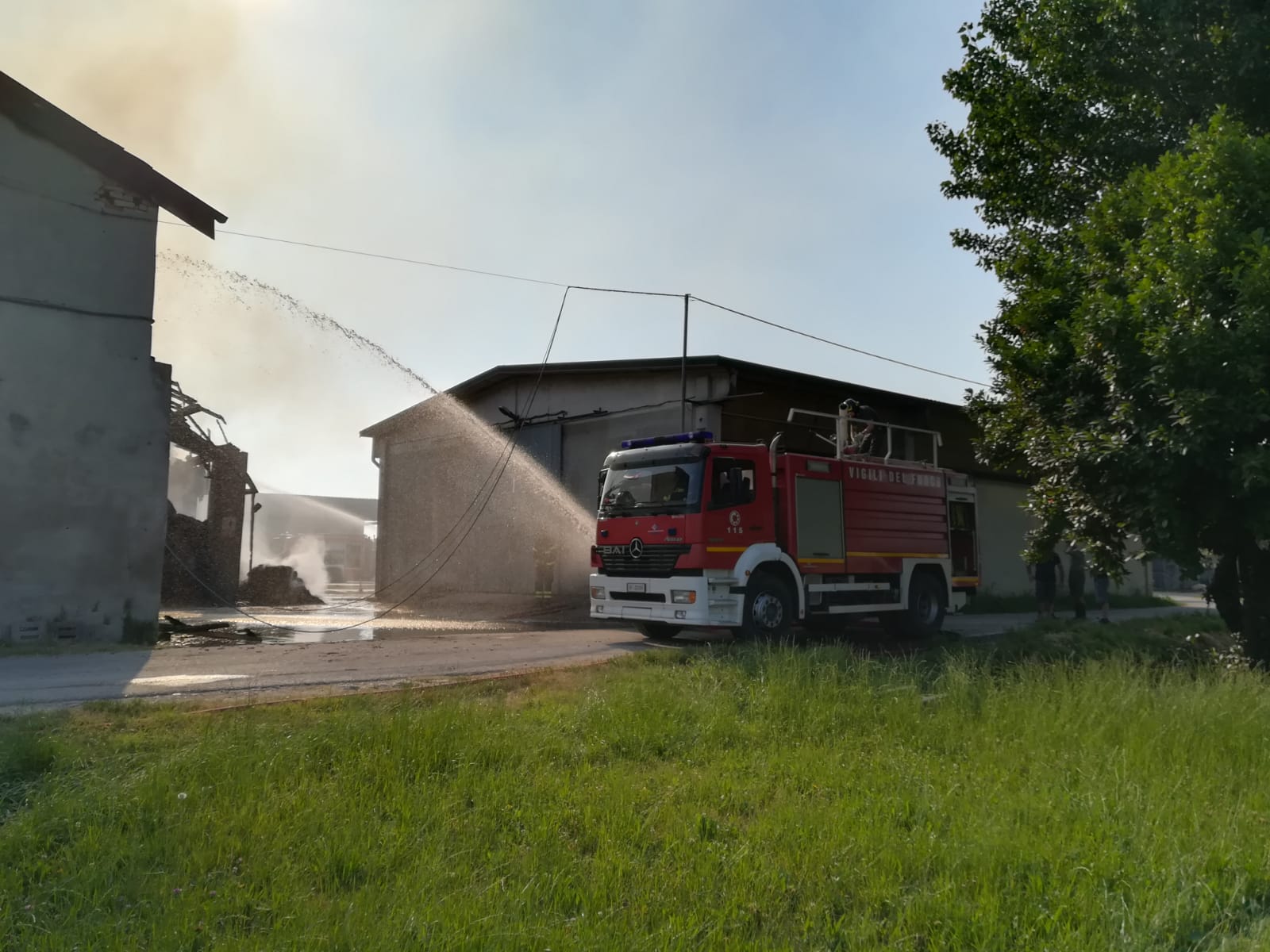 Nosadello Pandino incendio Cascina Besarda