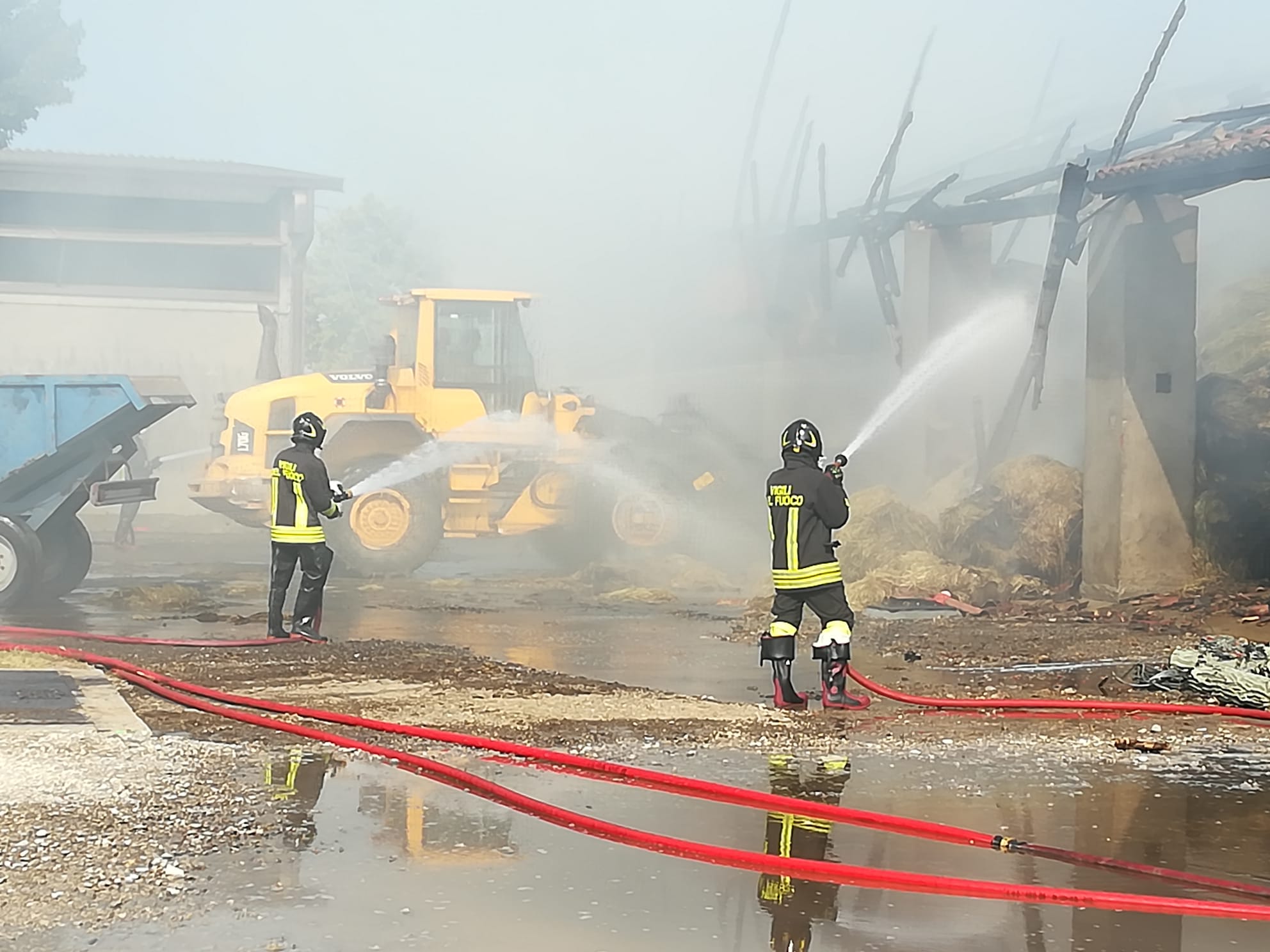 Nosadello Pandino incendio Cascina Besarda