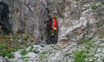 Alpinista di Antegnate cade in Presolana, salva