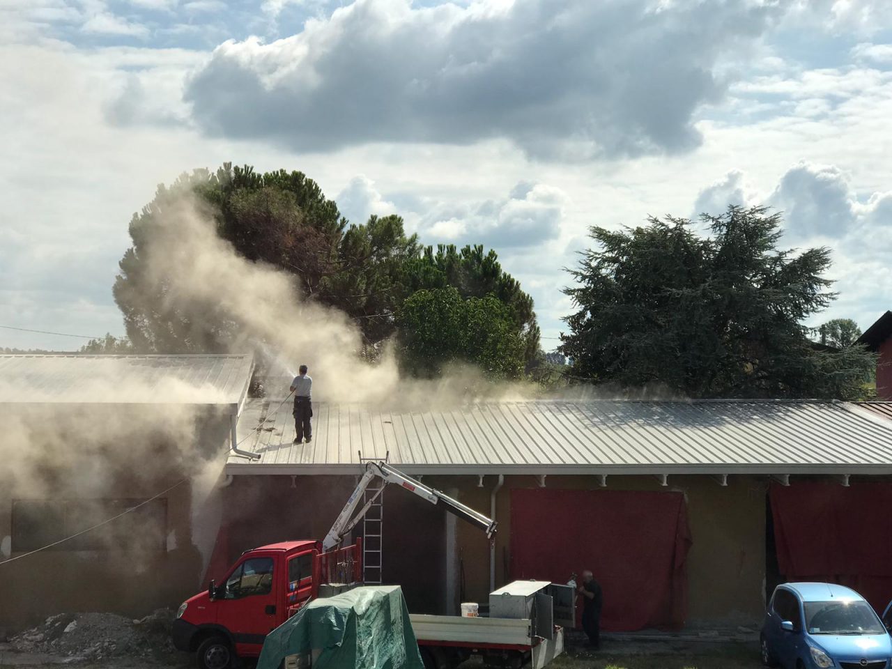 incendio al tetto