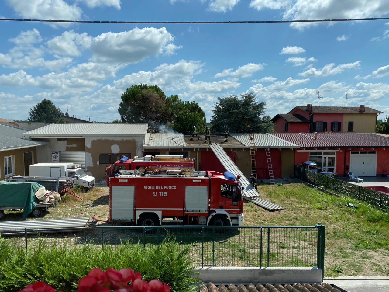 incendio al tetto