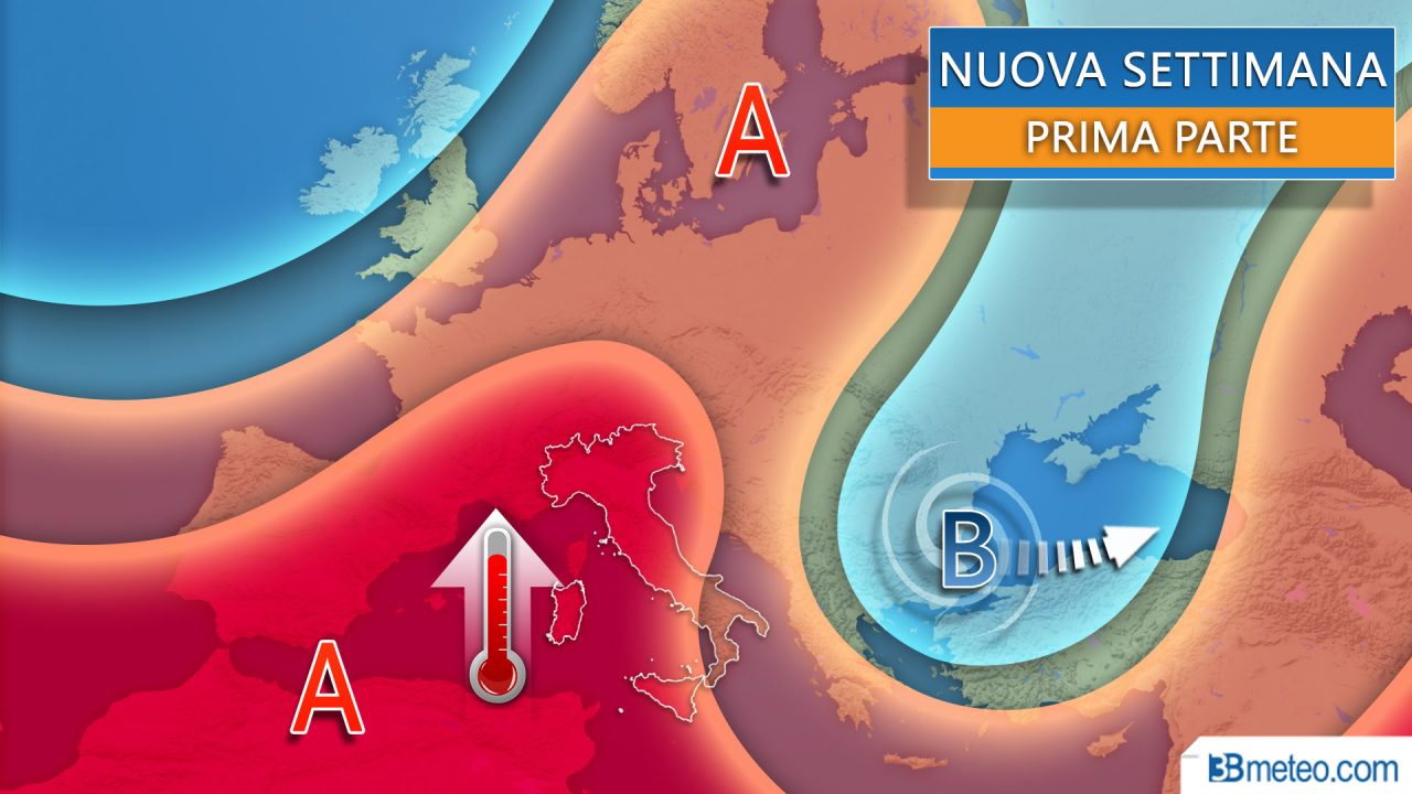 Verso Ferragosto, torna l’anticiclone subtropicale, temperature fino a 35 gradi