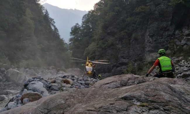 Cercatori di funghi bloccati in un canale in Valchiavenna