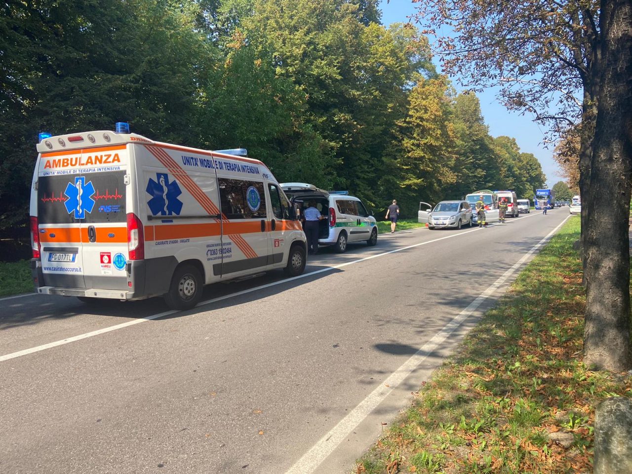 Tamponamento a catena a Verdello, traffico congestionato FOTO