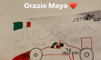 La piccola Maya commuove Leclerc: il suo disegno fa il giro del mondo