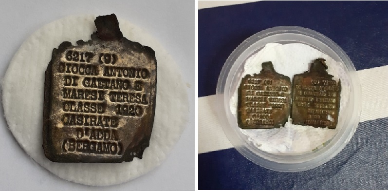 La piastrina del soldato Antonio Ciocca tornerà a Casirate
