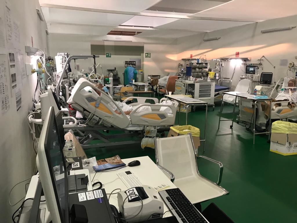 Ospedale Papa Giovanni: riattivate le terapie intensive alla fiera di Bergamo