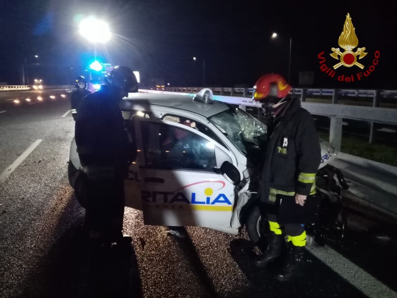 Schianto su Brebemi, gravissime due guardie giurate