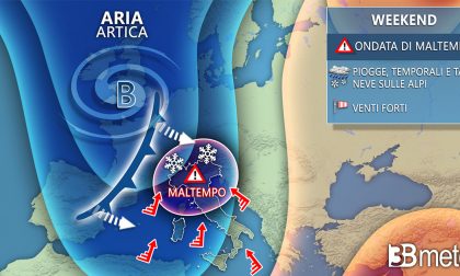 Forte maltempo nel weekend e in Pianura tornerà la neve