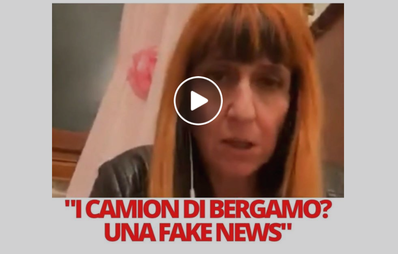 Il Comune di Bergamo denuncerà una negazionista, secondo cui i camion con le bare erano una balla VIDEO