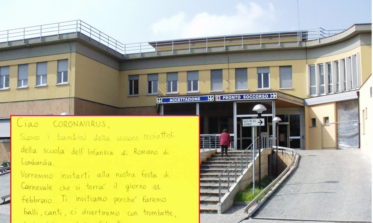 “Caro Coronavirus, vieni alla nostra festa”: la lettera dei bimbi di Romano