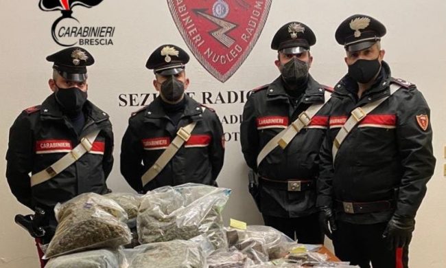 In un capannone di Coccaglio 17 chili di droga: un arresto e due denunce
