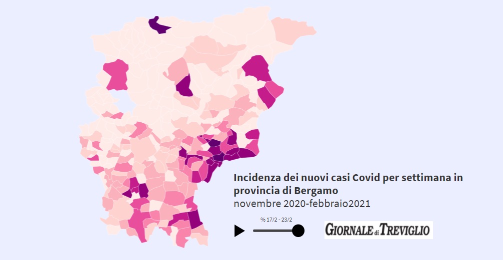 Il contagio Covid nella Bassa: Arcene in miglioramento, male Caravaggio. I DATI COMUNE PER COMUNE