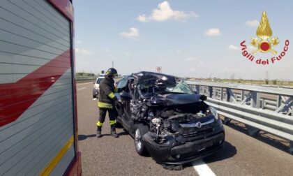 Contro un camion in Brebemi: ferito automobilista