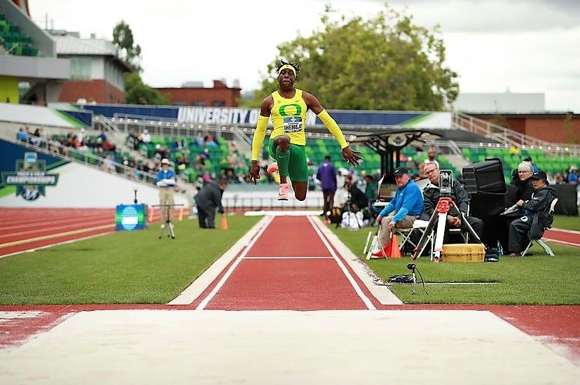 Emmanuel Ihemeje vola oltre i 17 metri nel salto triplo ad Eugene