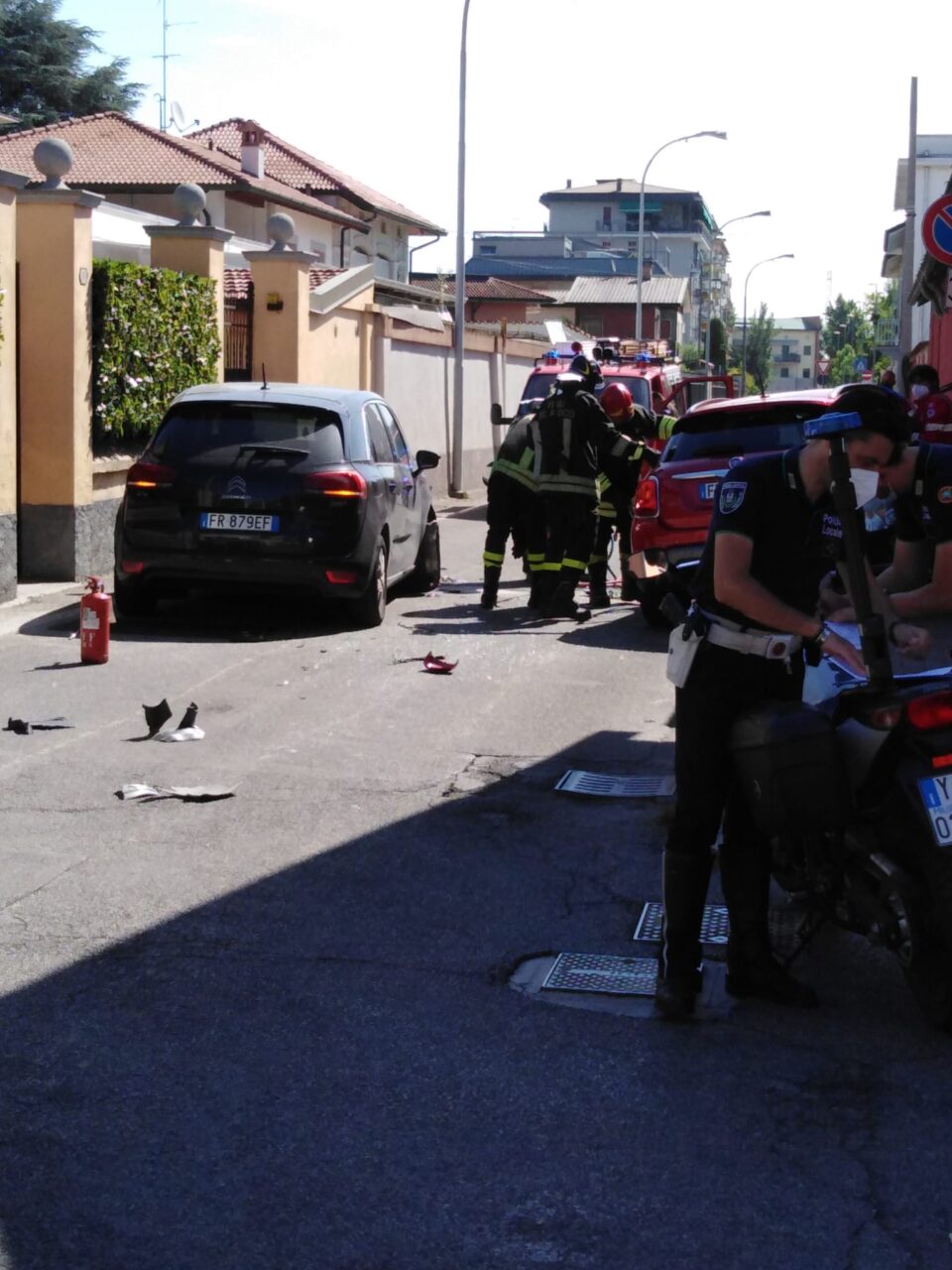 Treviglio incidente via Trieste