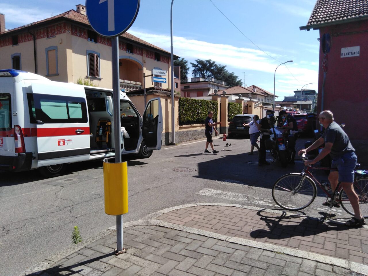 Treviglio incidente via Trieste
