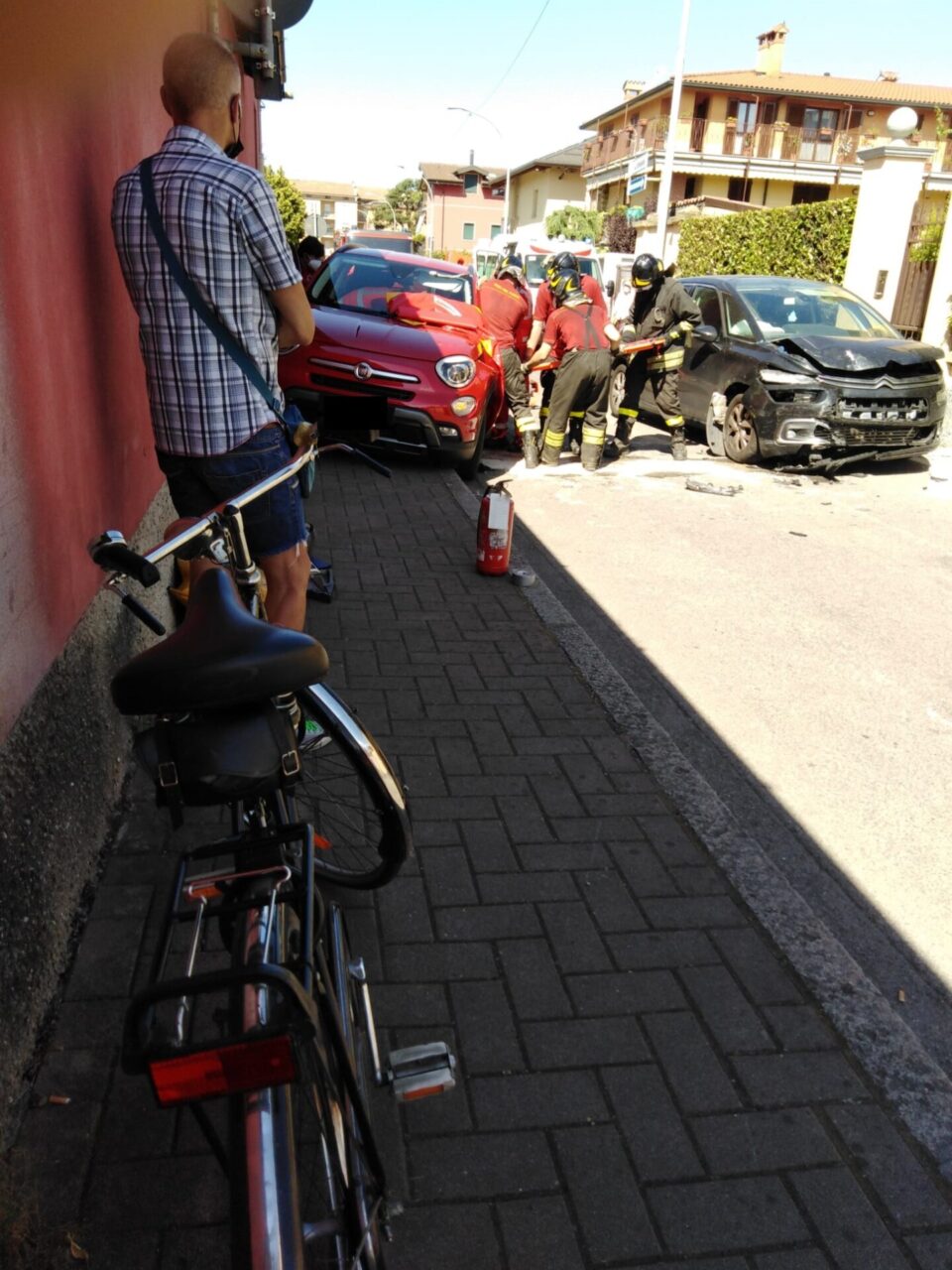 Treviglio incidente via Trieste
