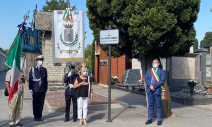 Il viale del cimitero intitolato al Milite Ignoto