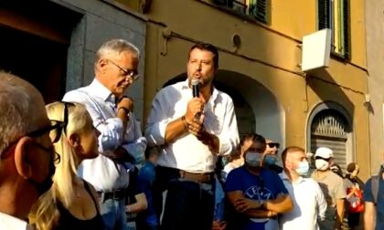 Salvini a Caravaggio attacca Mangoni, Conte e il Green Pass - Il video