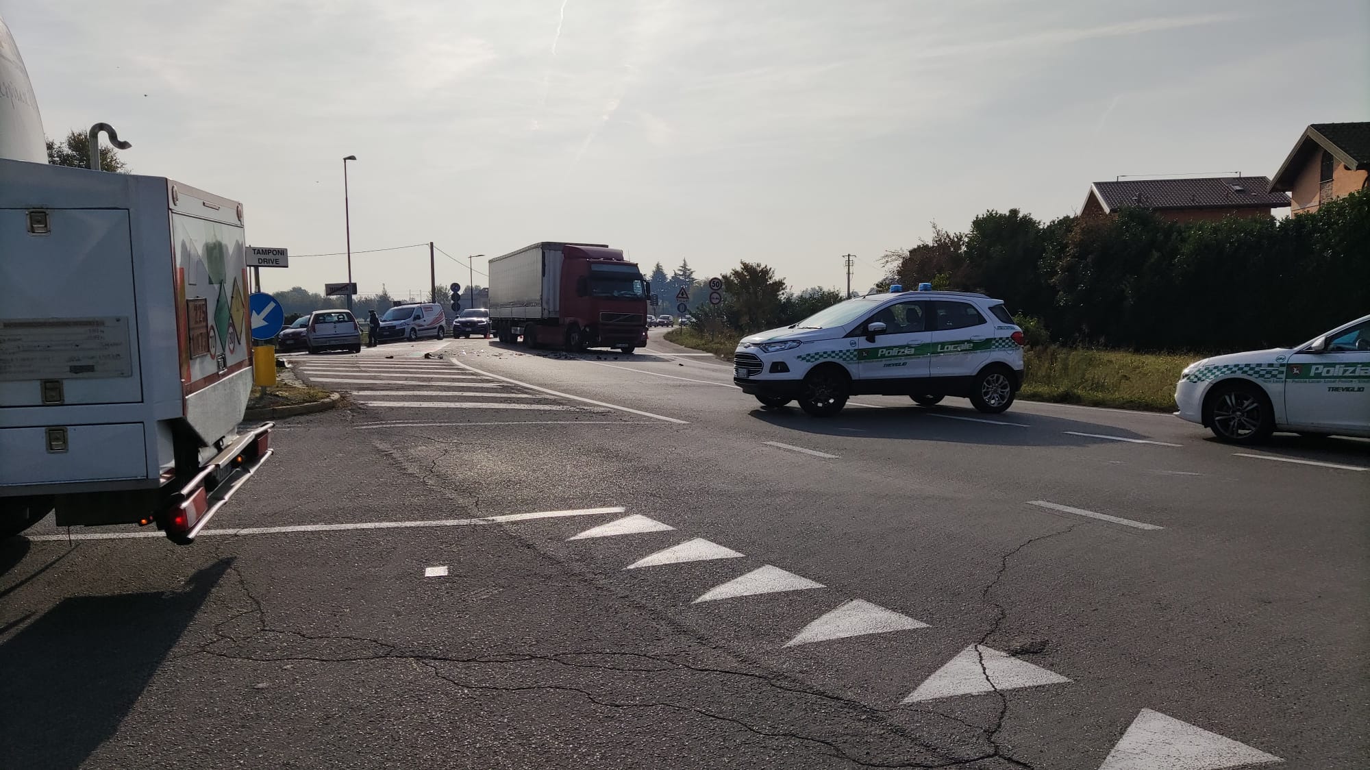 Treviglio incidente via Calvenzano