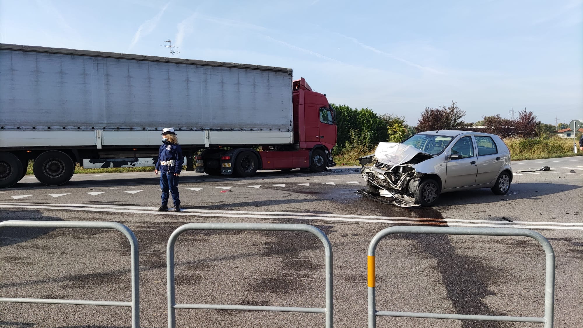 Treviglio incidente via Calvenzano