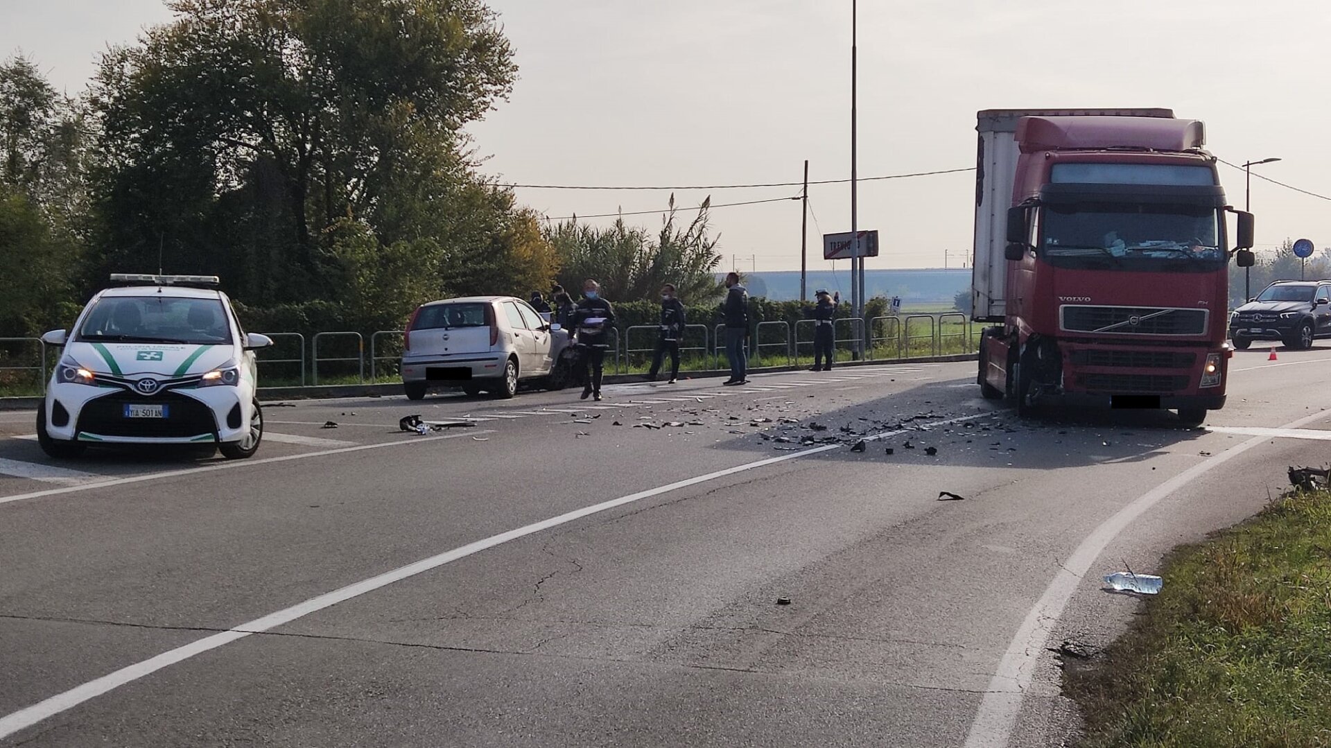 Treviglio incidente via Calvenzano