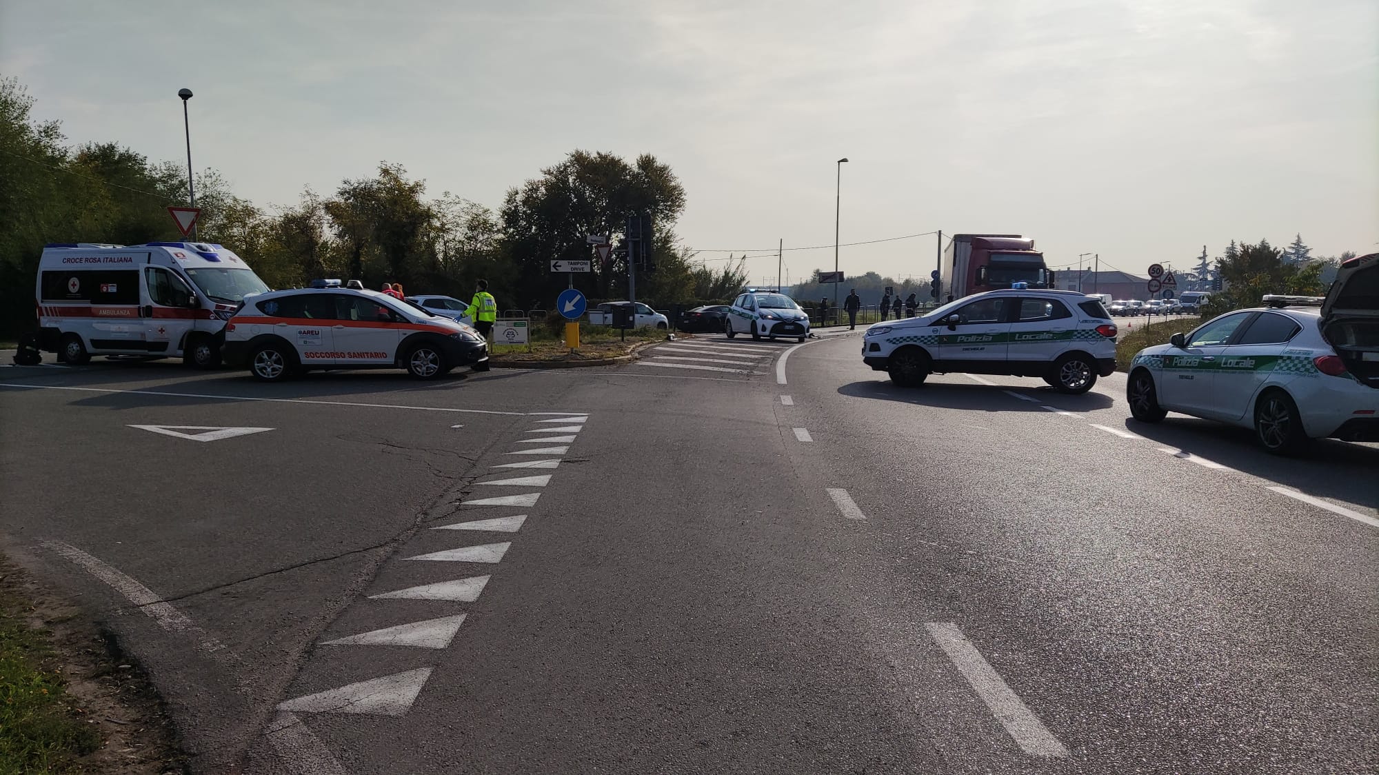 Treviglio incidente via Calvenzano