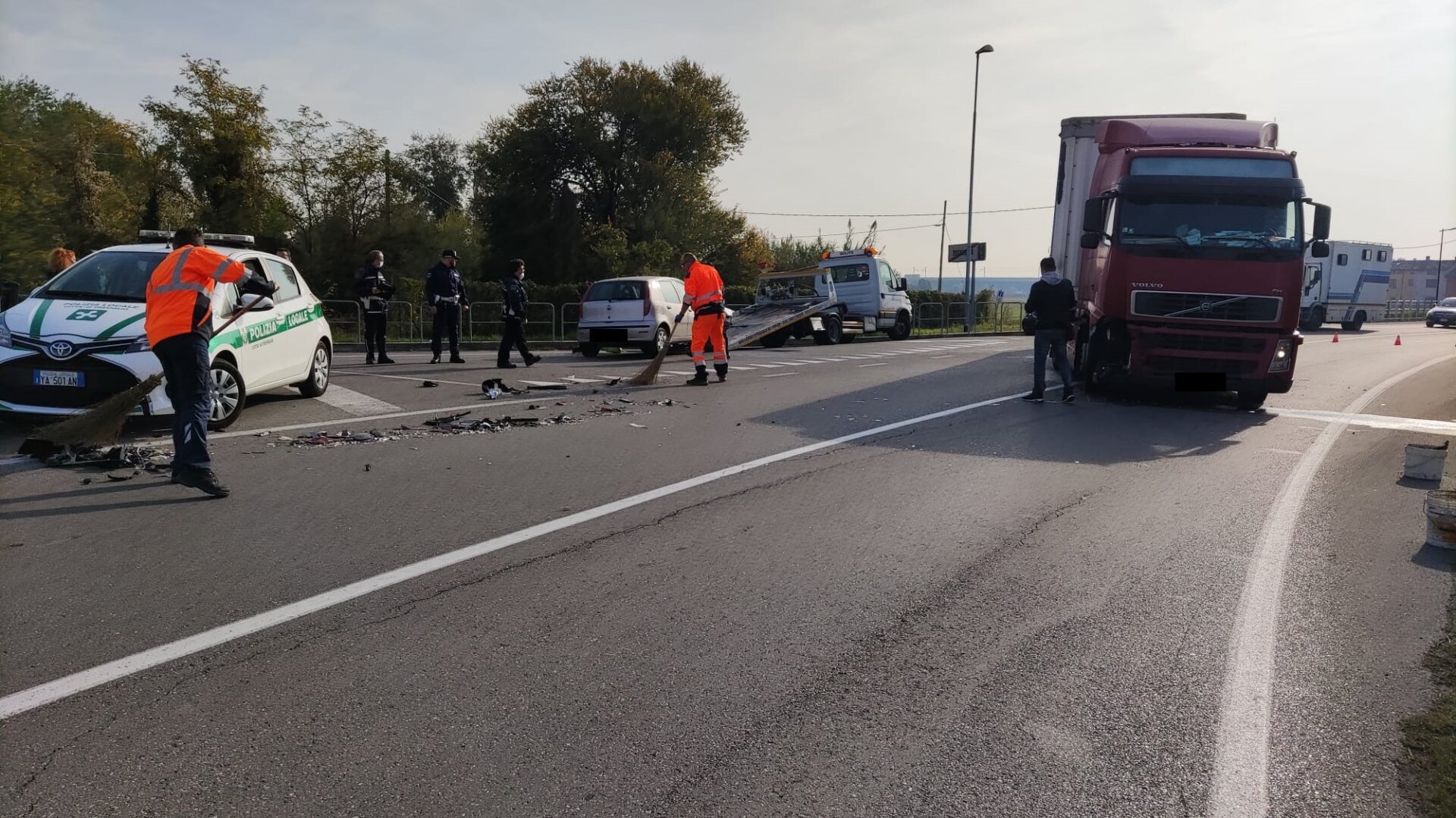 Treviglio incidente via Calvenzano