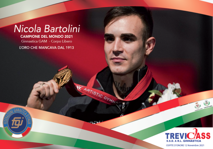 Il campione del mondo di ginnastica artistica Nicola Bartolini ospite domani a Treviglio