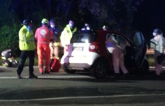 Schianto sulla Francesca, due feriti