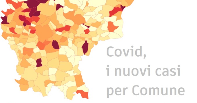 Covid-19, i nuovi casi per Comune. Bassa +14%, ma resta tra le zone meno colpite