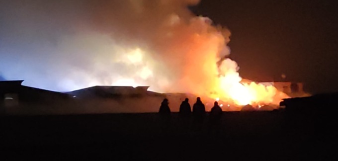 Cascina in fiamme a Casirate