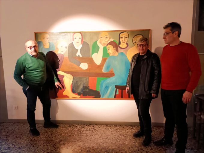 Un quadro di Arturo Mauro in dono al Municipio