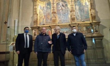 Vittorio Sgarbi a Treviglio per inaugurare il Museo del Polittico di San Martino