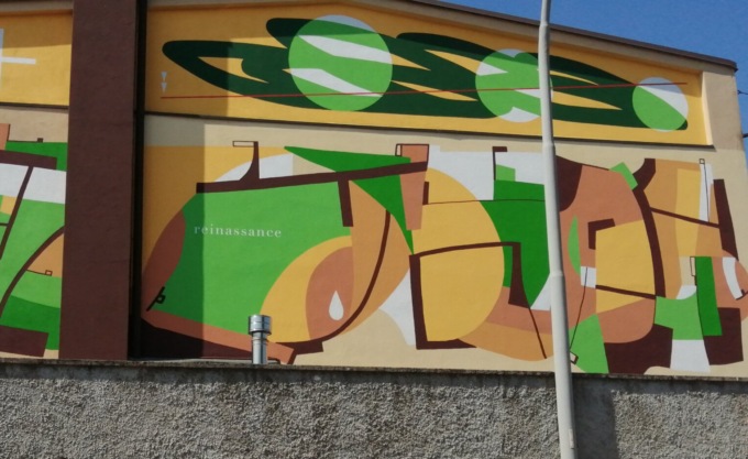 Il grande murales dell’oratorio Sant’Agostino che parla di pace e ambiente