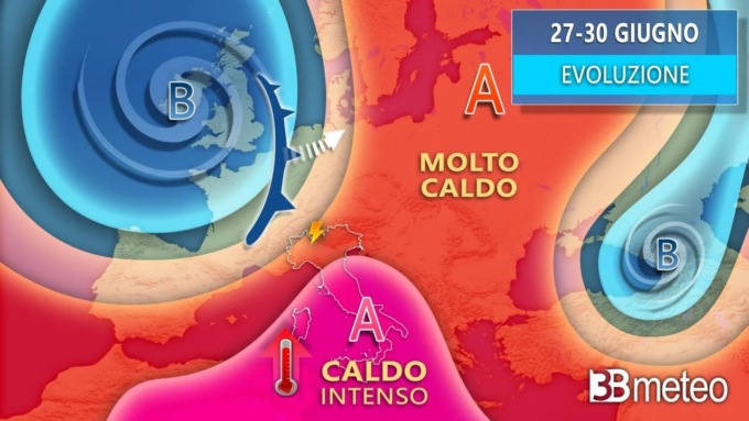 In settimana apice del caldo africano, ma attenzione a forti break temporaleschi