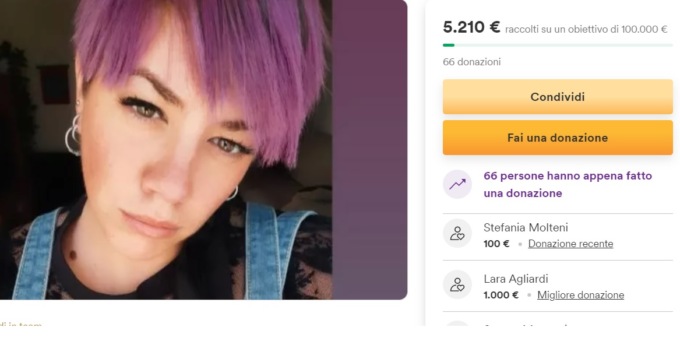 Un van per Alessia, che ha perso una gamba in un incidente. L’idea nasce a Caravaggio