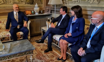 Il premier albanese Edi Rama incontra Giorgio Gori a Bergamo