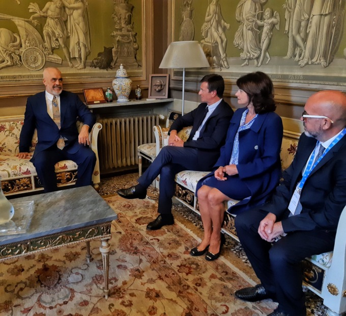 Il premier albanese Edi Rama incontra Giorgio Gori a Bergamo