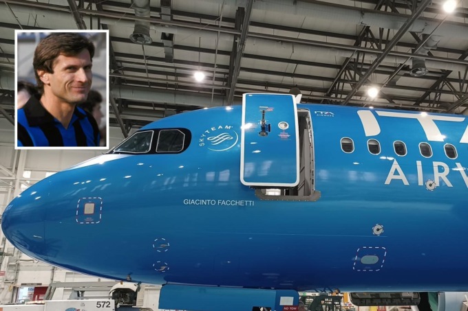 È dedicato al grande trevigliese Giacinto Facchetti il primo airbus A320neo di Ita Airways
