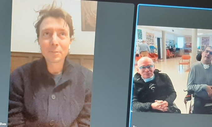Calvenzanese malato di SLA incontra il suo idolo